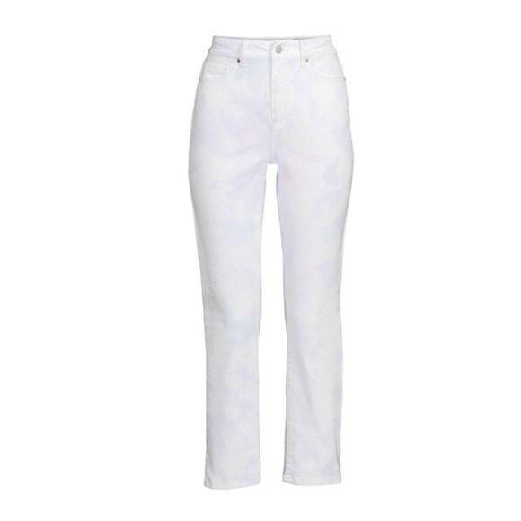 Women's High Rise Straight Crop Jean Pants Size 14 - Picture 3 of 7